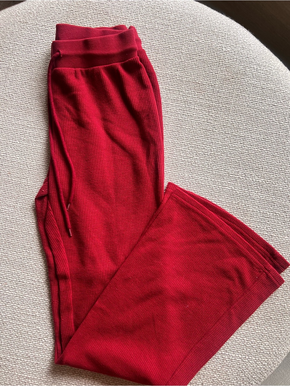 Forever 21 Red Wide Leg Knit Pants large